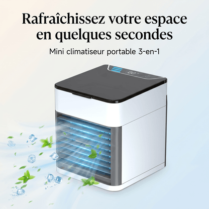 Mini Climatiseur d'Air Portable 3-en-1 – Ventilateur, Rafraîchisseur & Humidificateur