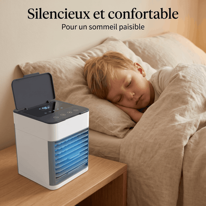 Mini Climatiseur d'Air Portable 3-en-1 – Ventilateur, Rafraîchisseur & Humidificateur