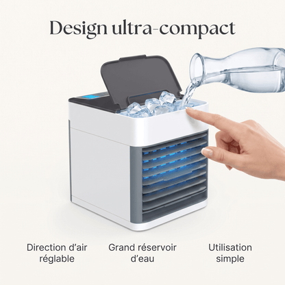 Mini Climatiseur d'Air Portable 3-en-1 – Ventilateur, Rafraîchisseur & Humidificateur