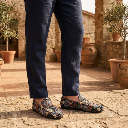 Mocassins Homme Confortables Motif Ethnique