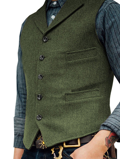 Gilet Homme Sans Manches à Boutons