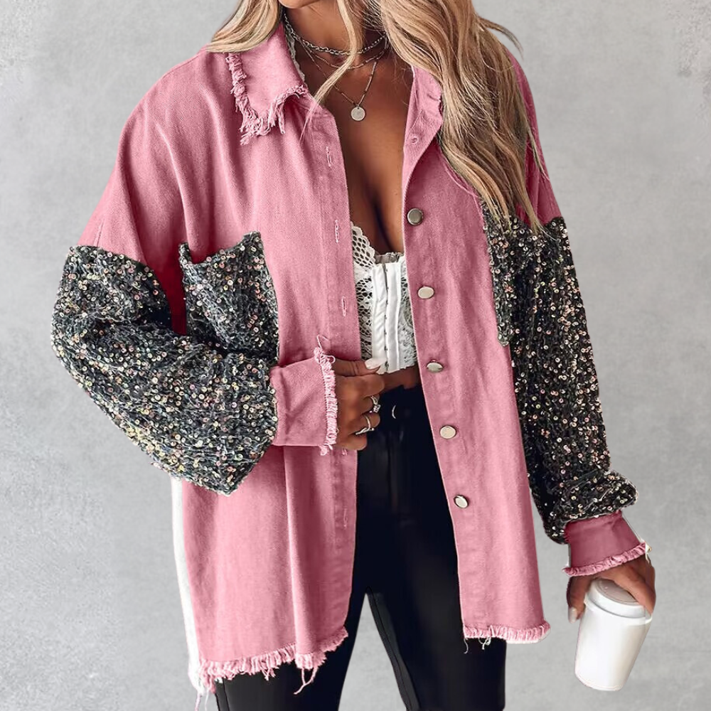 DELILAH - Veste Brillante en Sequins pour Femmes