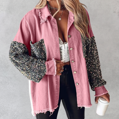 DELILAH - Veste Brillante en Sequins pour Femmes