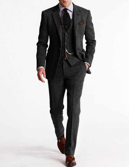 Costume Homme Tweed Classique 3 Pièces