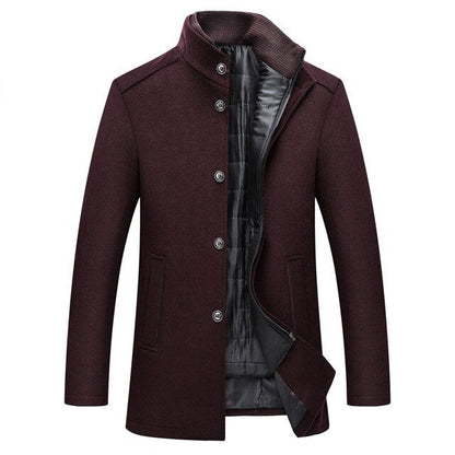Manteau Homme Hiver Élégant Un Bouton - PanierRoyale