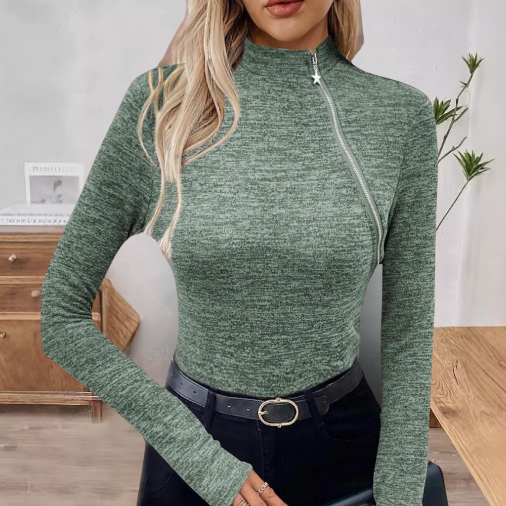 Pull à Capuche femme ZIP Asymétrique Moderne