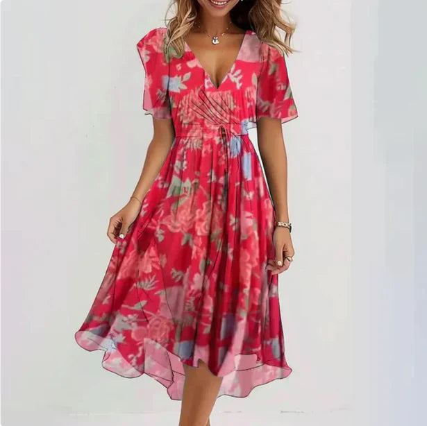 Robe Soirée Femme Col en V Chic et Féminine