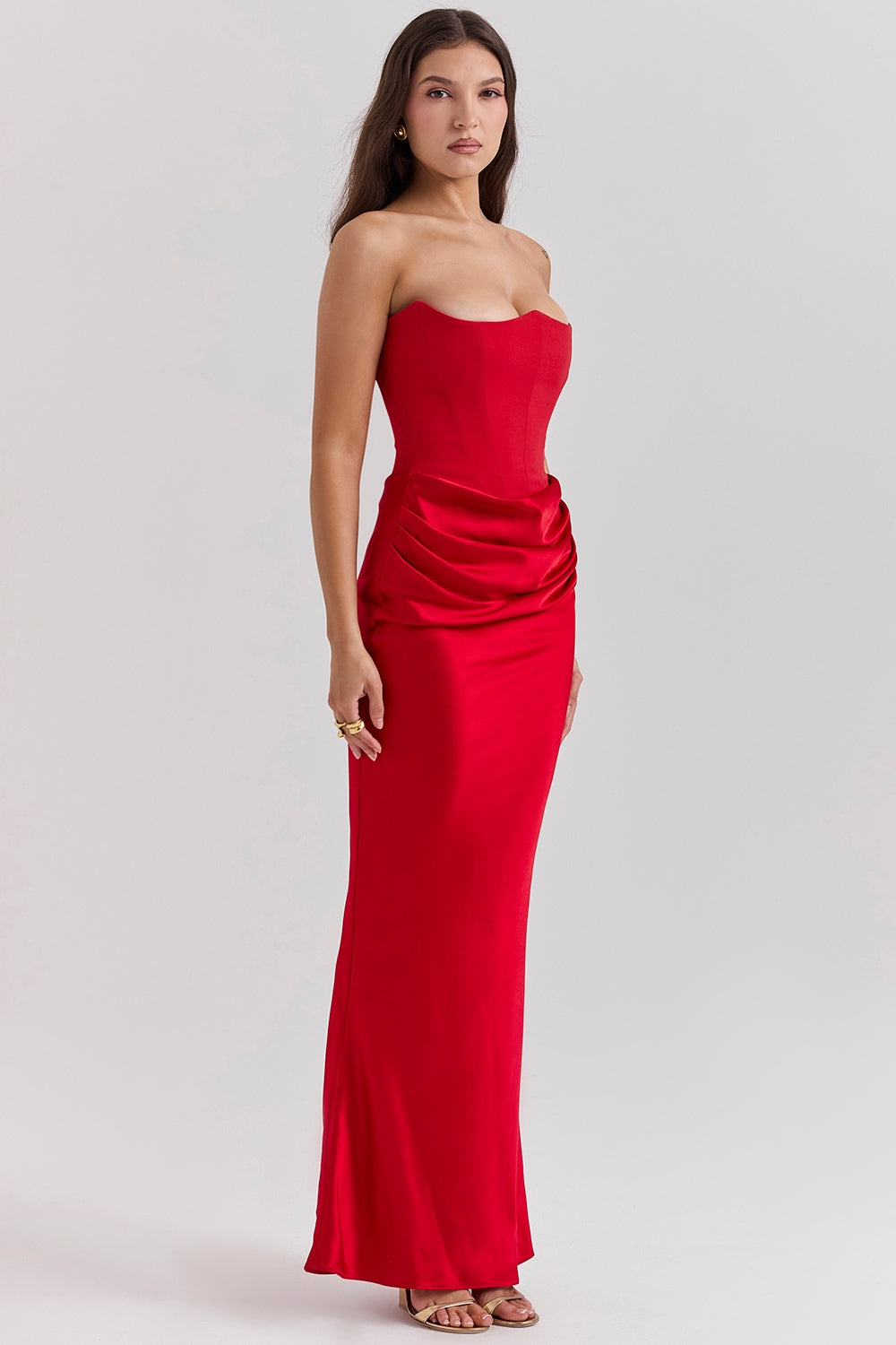 Robe de Mariage sans Bretelles pour Femme Grande Taille