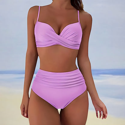 Maillot de Bain Femme Design - Bikini Équipé de Bretelles Régulables