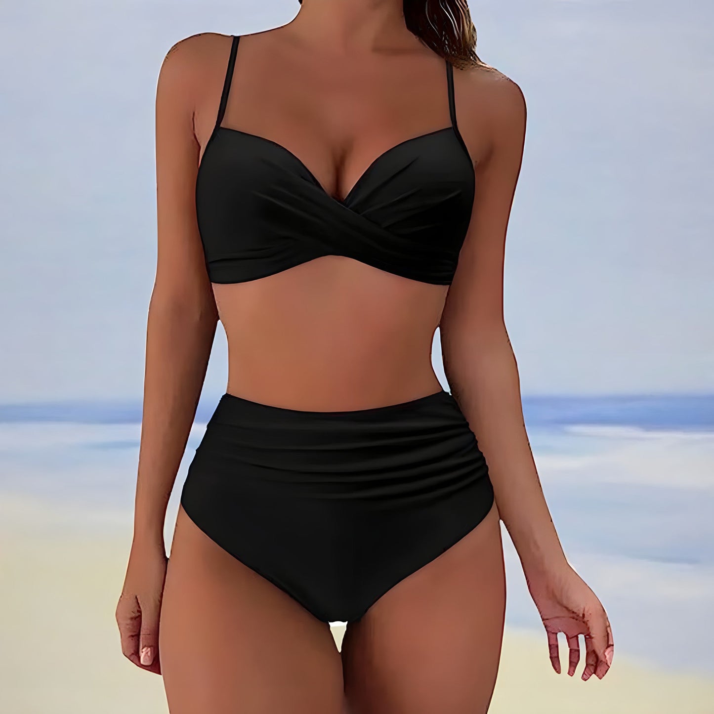 Maillot de Bain Femme Design - Bikini Équipé de Bretelles Régulables