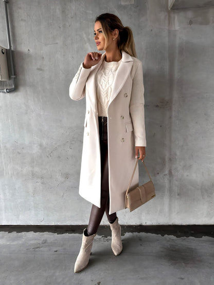 Manteau Femme Hiver Blanc Neige avec Fermeture Éclair - PanierRoyale