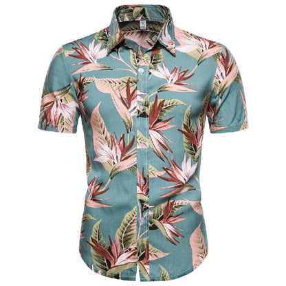 Chemise Homme Manches Courtes Tropicale pour Vacances - BerlinGlamour