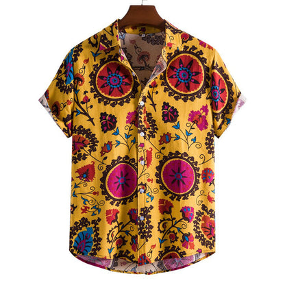 Chemise Homme Manche Courte Imprimée Classique - BerlinGlamour