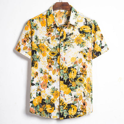Chemise Homme Hawaïenne Fleurs Colorées pour Plage - BerlinGlamour