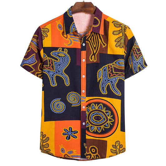 Chemise Homme Manche Courte Coton et Lin - BerlinGlamour