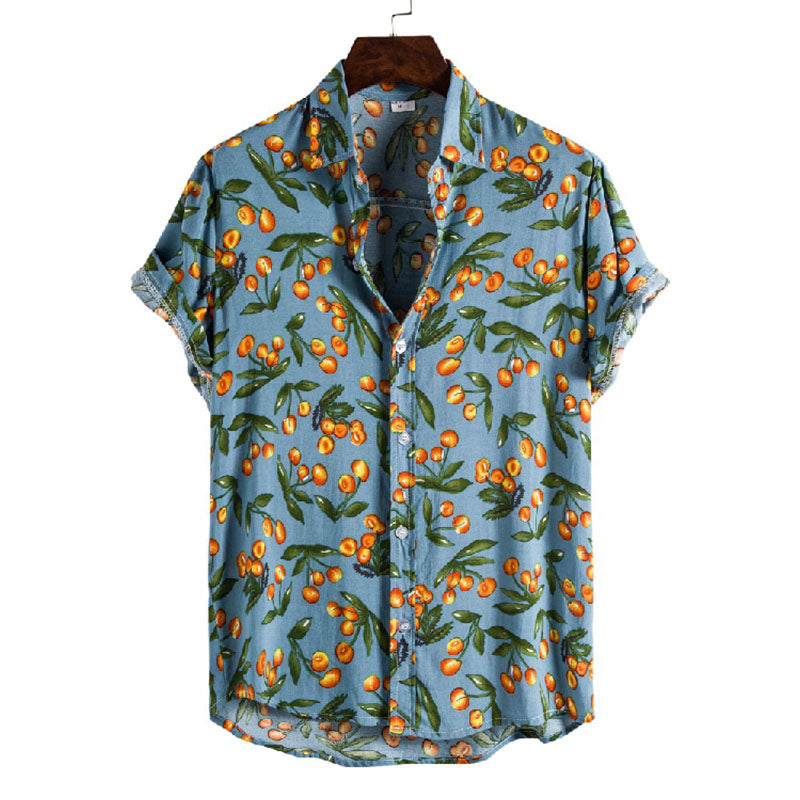 Chemise Homme Manche Courte Bleu Marine - BerlinGlamour