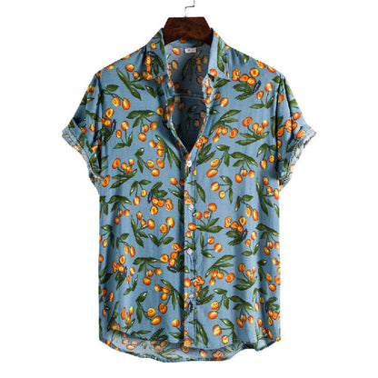 Chemise Homme Manche Courte Bleu Marine - BerlinGlamour