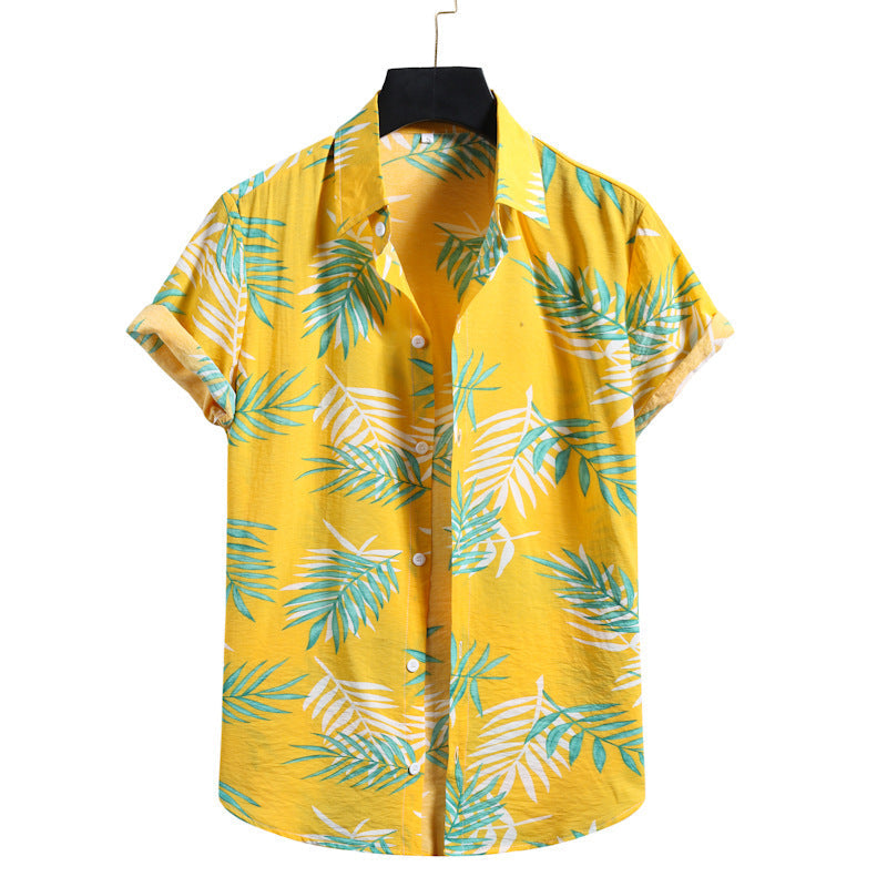 Chemise Homme Courte Manche Fleurs Été - BerlinGlamour