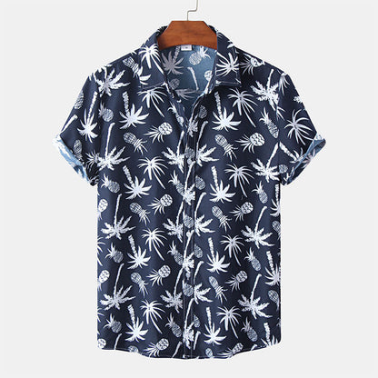 Chemise Homme Manche Courte Marine à Imprimer - BerlinGlamour