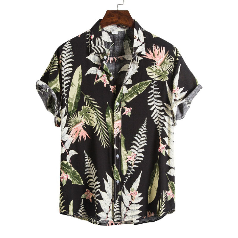 Chemise Homme Court Manches Coton Lin - BerlinGlamour
