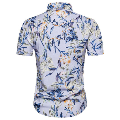 Chemise Homme Décontractée Lin et Coton pour Été