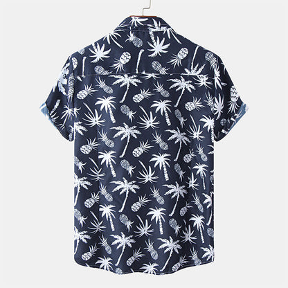 Chemise Homme Manche Courte Marine à Imprimer