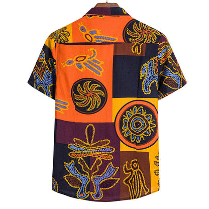 Chemise Homme Manche Courte Coton et Lin
