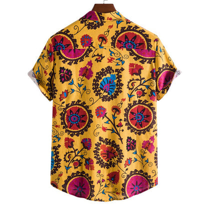 Chemise Homme Manche Courte Imprimée Classique