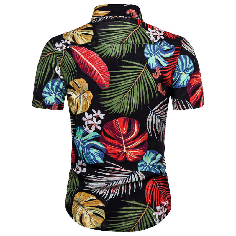 Chemise Homme imprimée Style Rétro Décontractée