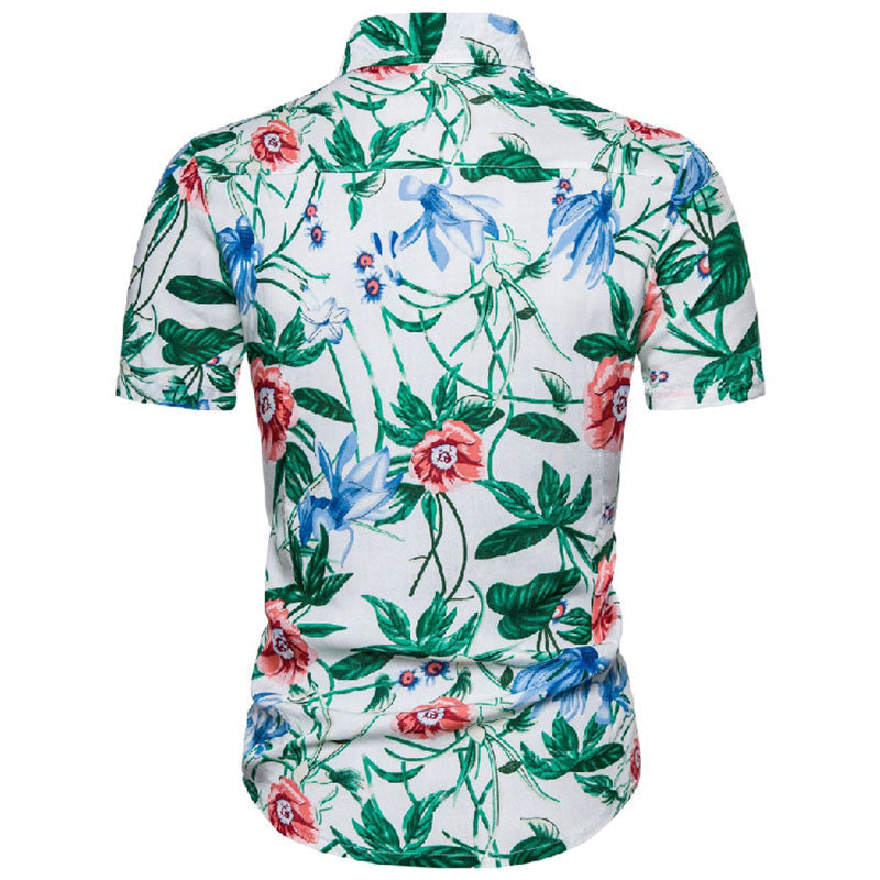 Chemise Homme Décontractée en Lin et Coton pour Été