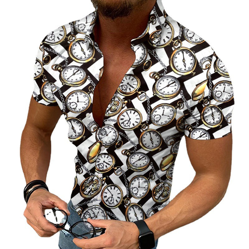 Chemise Homme Décontractée Imprimée Ethnic Chaud pour Loisirs - BerlinGlamour