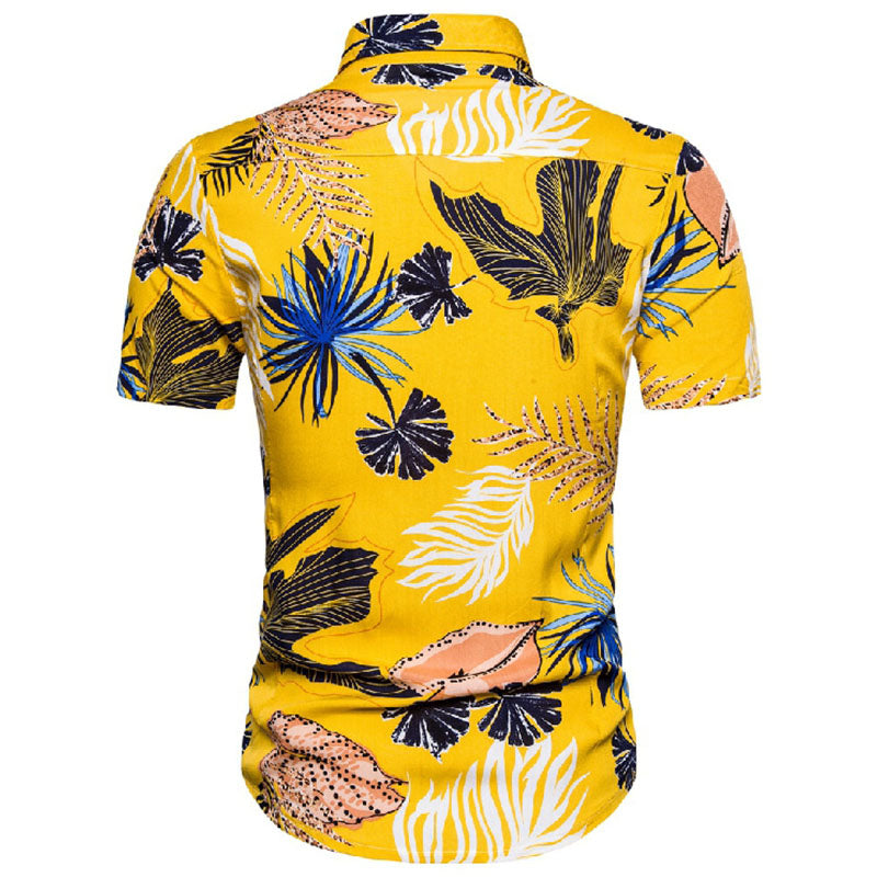 Chemise Homme Coton Lin Été Décontracté