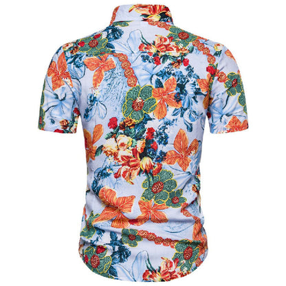 Chemise décontraxe imprimée homme été