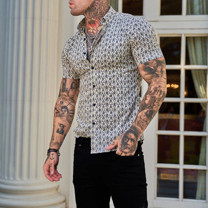 Chemise Homme Slim Fit Imprimé Été - BerlinGlamour