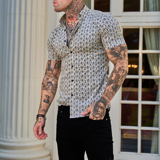 Chemise Homme Slim Fit Imprimé Été - BerlinGlamour