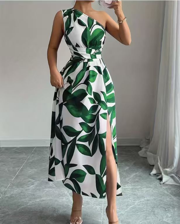 Elyssara™ – Robe Femme Chic à Épaule Dénudée & Imprimé Floral
