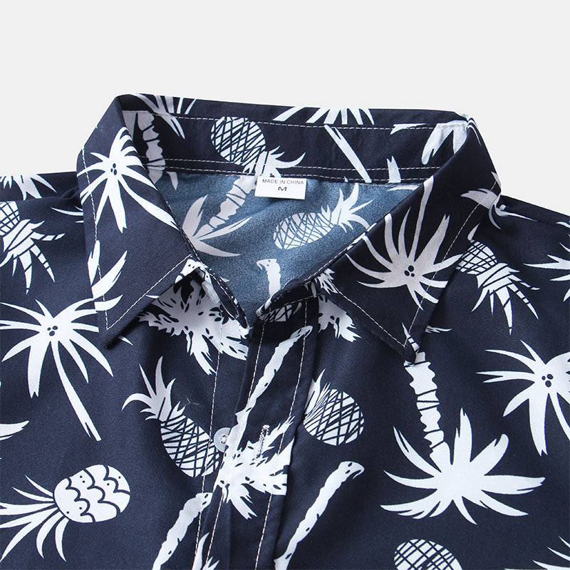 Chemise Homme Manche Courte Marine à Imprimer