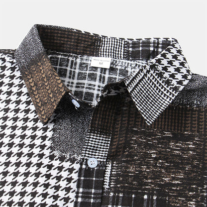 Chemise Homme Manche Courte Imprimée Géométrique