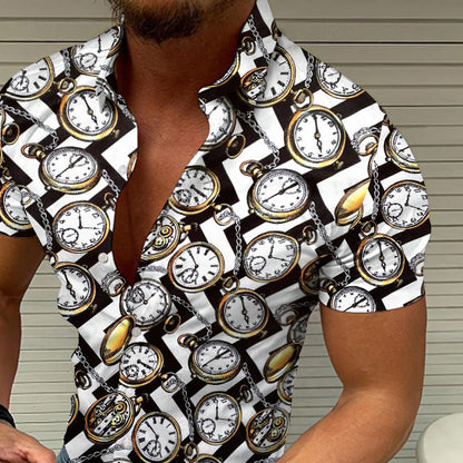 Chemise Homme Décontractée Imprimée Ethnic Chaud pour Loisirs
