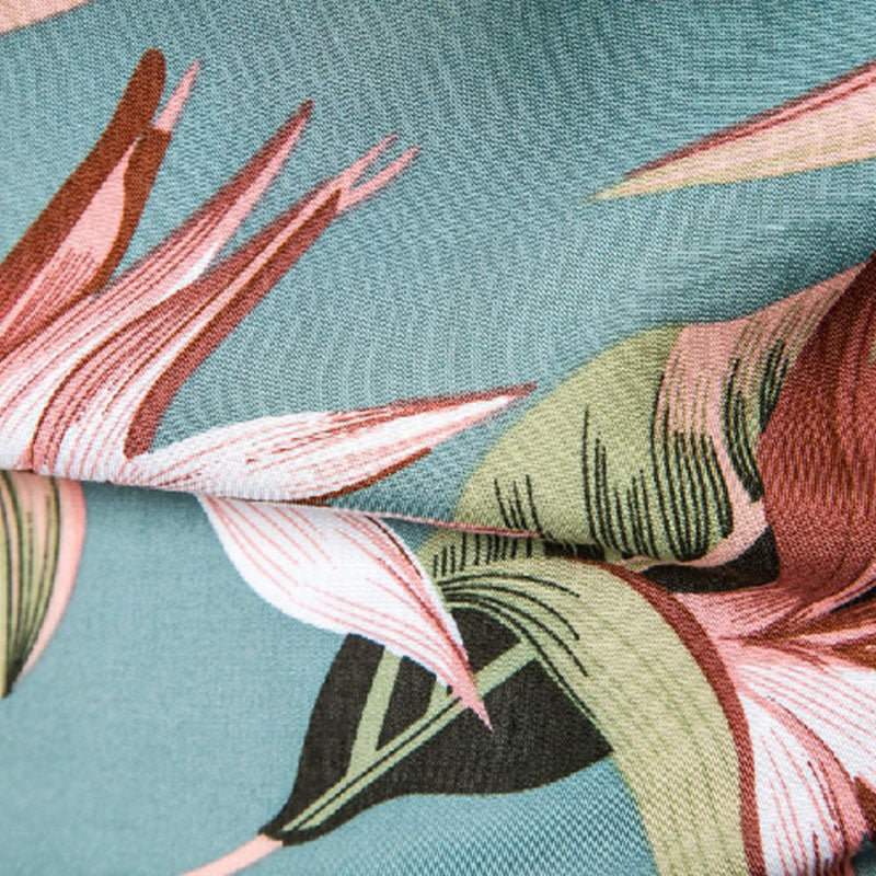Chemise Homme Manches Courtes Tropicale pour Vacances