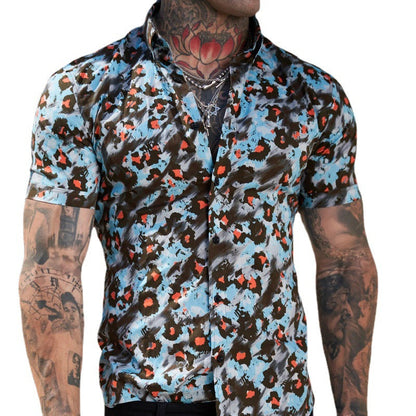 Chemise Homme Manche Courte Exotique Colorée