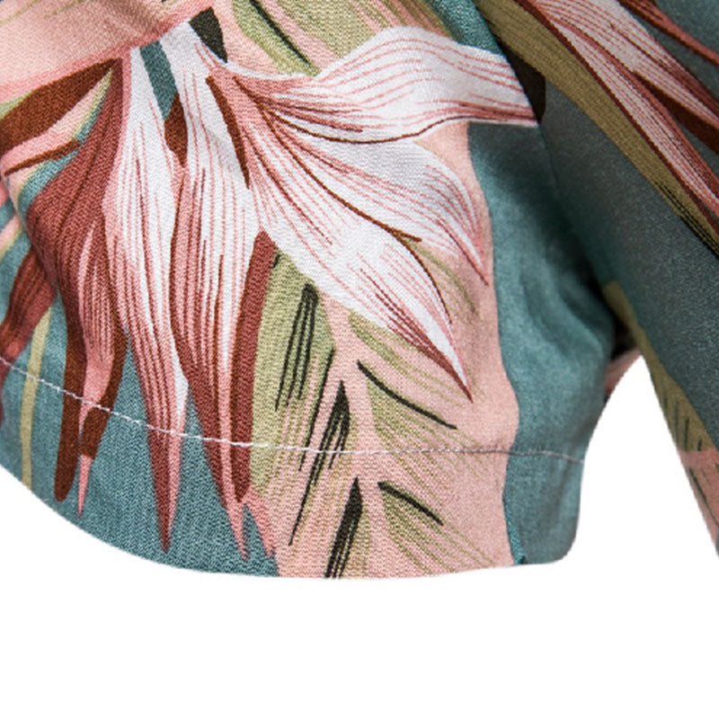 Chemise Homme Manches Courtes Tropicale pour Vacances