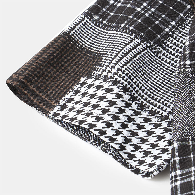 Chemise Homme Manche Courte Imprimée Géométrique