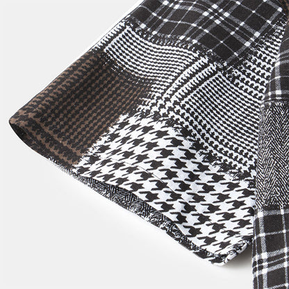 Chemise Homme Manche Courte Imprimée Géométrique