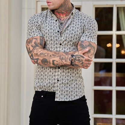 Chemise Homme Slim Fit Imprimé Été
