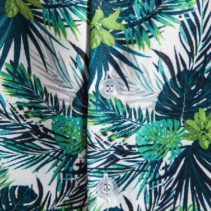 Chemise Homme Court Manche imprimé Vintage Coton