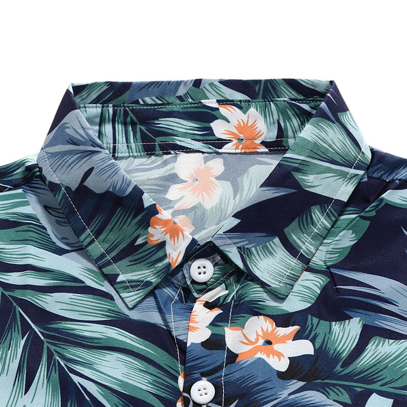 Chemise Homme Courte Manche Imprimé Floral
