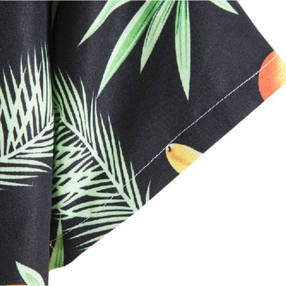 Chemise Homme Manches Courtes Fruit Imprimé Coton