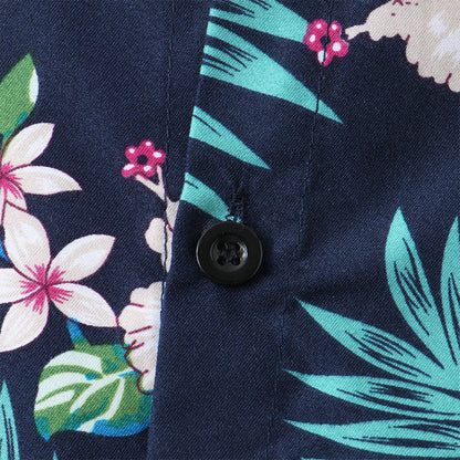 Chemise Homme Manche Courte à Imprimé Floral