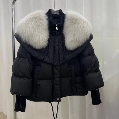 Doudoune Femme Hiver Chic avec Capuchon et Fermeture Éclair